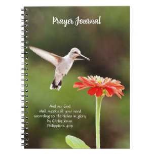 Cuaderno Diario Hummingbird y Flower Faith