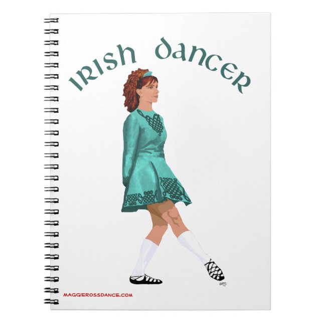 Cuaderno Diario irlandés de bailarina de paso - Zapato suav (Frente)