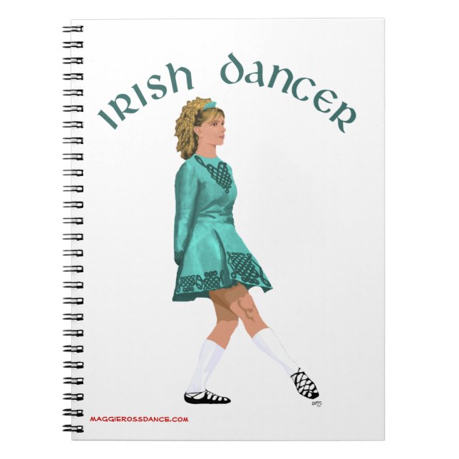 Cuaderno Diario irlandés de bailarina de paso - Zapato suav (Frente)