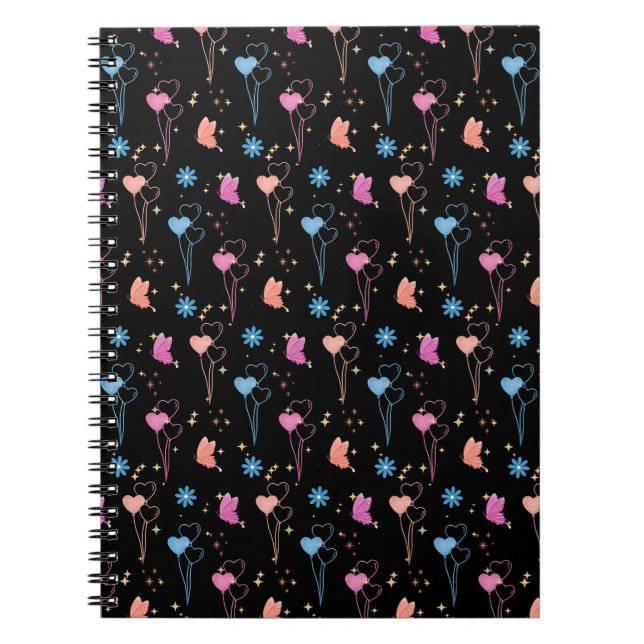 Cuaderno Diario Mariposas y Estrellas Noche Soñadora (Frente)