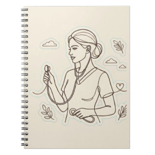 Cuaderno Diario Médico Minimalista