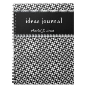 Cuaderno Diario moderno Batik BlackWhite