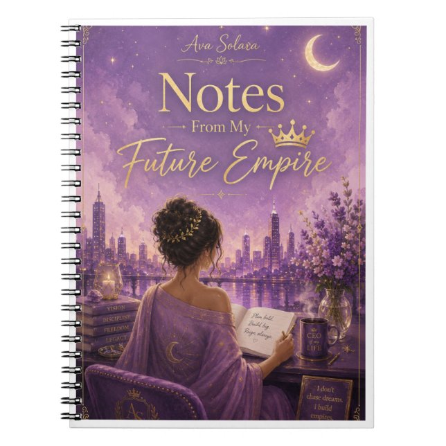 Cuaderno Diario Notas De Mi Futuro Imperio Ava Solara (Frente)