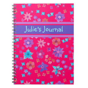 Cuaderno Diario o portátil con alimentación de flor Persona