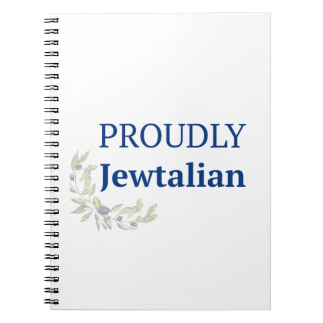 Cuaderno Diario Orgullosamente Judío Italiano (Frente)