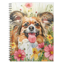 Diario Papillon – Cubierta de perro de acuarela