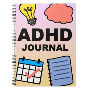 Cuaderno Diario para equipos portátiles ADHD - Enfoque, seg