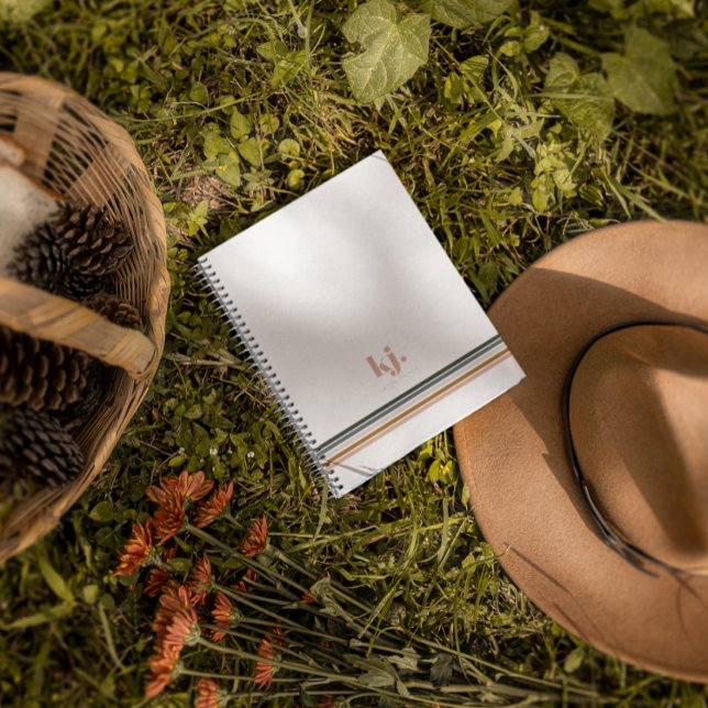 Cuaderno Diario para equipos portátiles monogramo de rayas  (Subido por el creador)