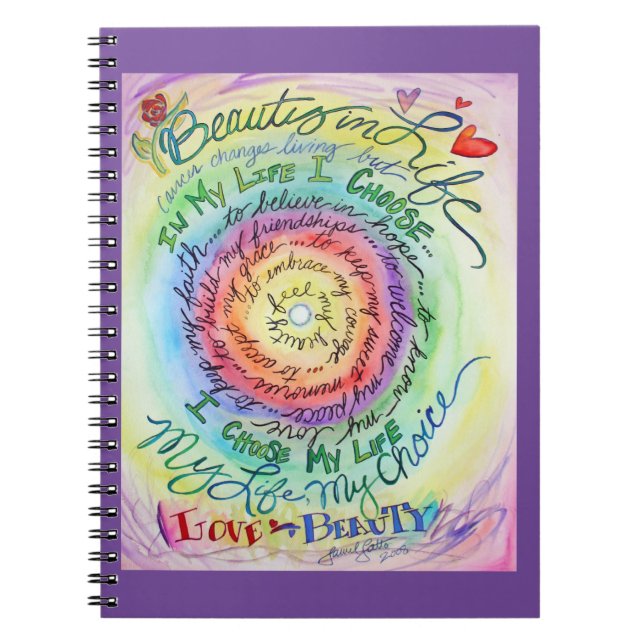 Cuaderno Diario para equipos portátiles Rainbow de confirma (Frente)