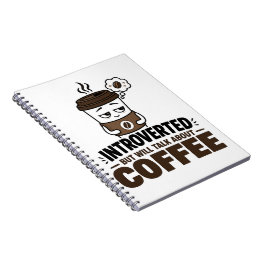 Cuaderno Diario para introvertidos que hablarán sobre café