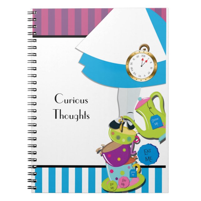 Cuaderno Diario para portátiles Alice Wonderland Tea Fiesta (Frente)