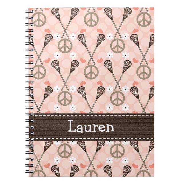 Cuaderno Diario para portátiles de espiral lax de Peace Lov (Frente)