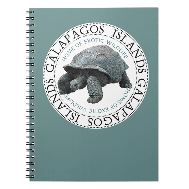 Cuaderno Diario para portátiles de las Islas Galápagos Tort (Frente)