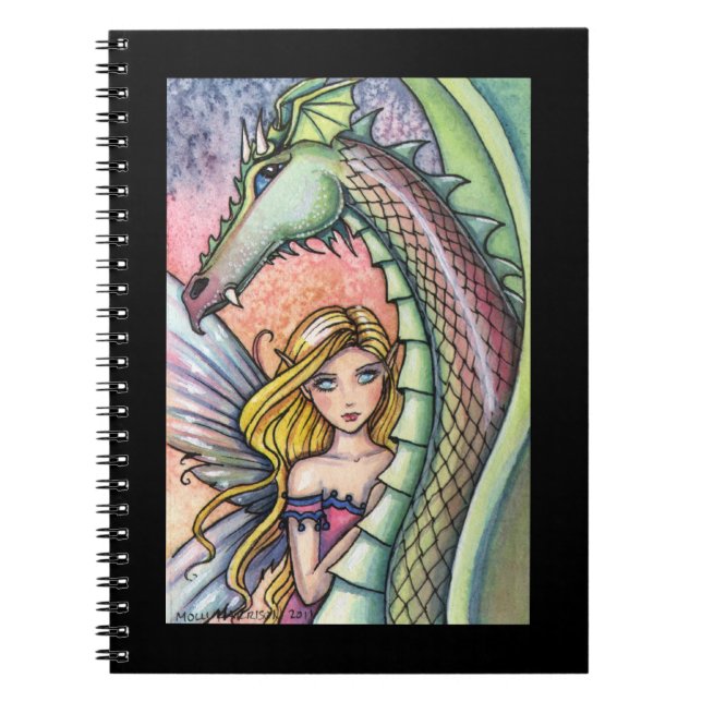 Cuaderno Diario para portátiles Dragon y Fairy (Frente)