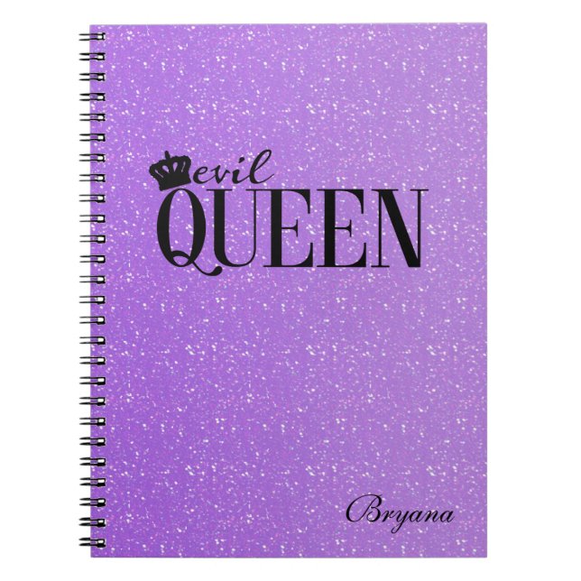 Cuaderno Diario para portátiles EVIL QUEEN Purpurina Púrpur (Frente)