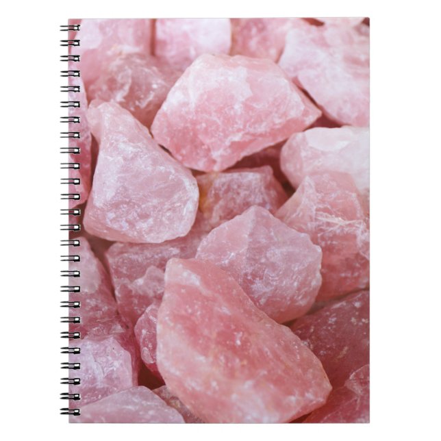 Cuaderno Diario para portátiles Rosa Quartz Crystal Love (Frente)