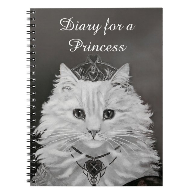 Cuaderno Diario para una princesa - reina del gato de (Frente)