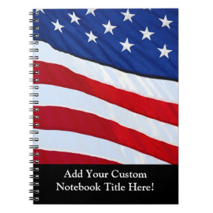 Cuaderno Diario patriótico personalizado de la bandera