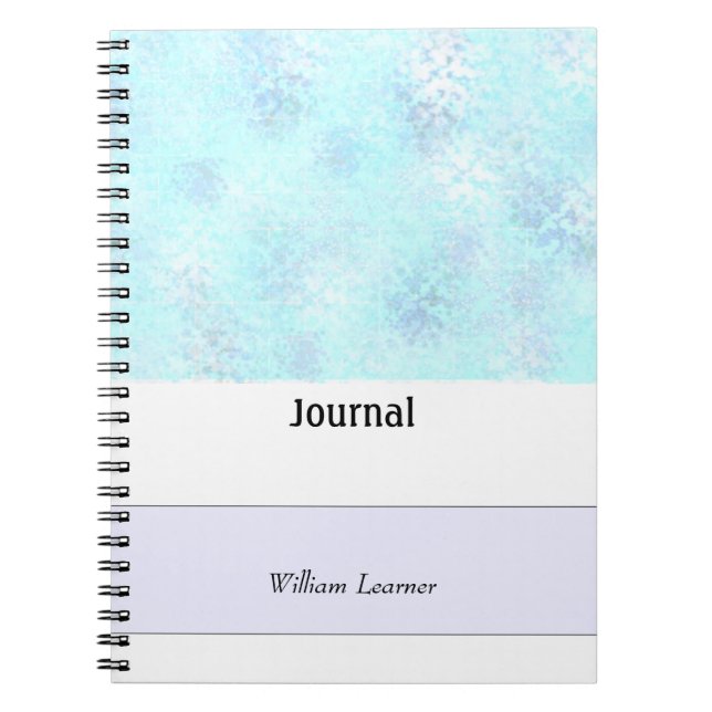 Cuaderno Diario personal Blue Spatter (Frente)