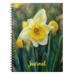 Cuaderno Diario personal Daffodil Yellow Flower
