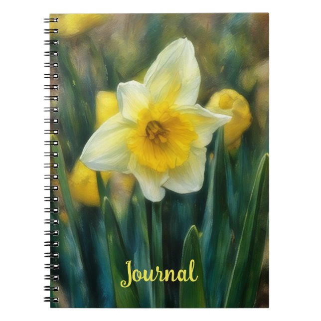 Cuaderno Diario personal Daffodil Yellow Flower (Frente)