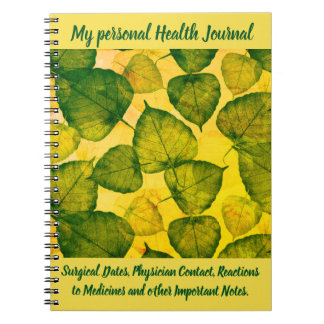 Cuaderno Diario personal de la salud