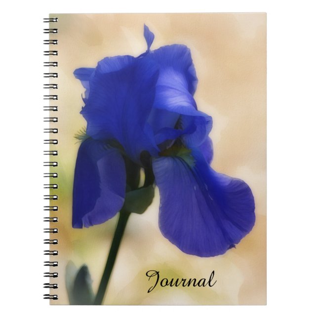 Cuaderno Diario personal Iris Flower Art (Frente)