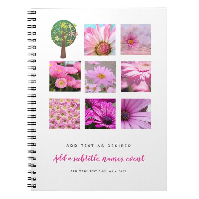 CUADERNO DIARIO PERSONALIZADO AGREGAR FOTOS Y TEXTO (Frente)