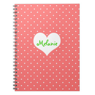 Cuaderno Diario personalizado corazón rosado de muy buen