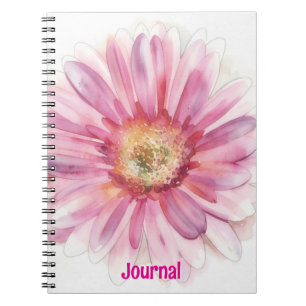 Cuaderno Diario Personalizado de Arte de Flor de Margarita