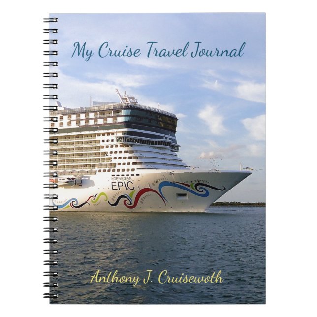 Cuaderno Diario personalizado de barrido de crucero decorad (Frente)