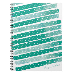 Cuaderno Diario personalizado de franjas acuáticas de punto