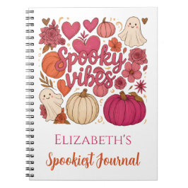 Cuaderno Diario Personalizado de Halloween Vibraciones Espe