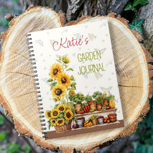 Cuaderno Diario Personalizado de Jardín de Verduras