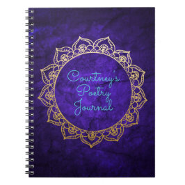 Cuaderno Diario personalizado de la poesía con la mandala