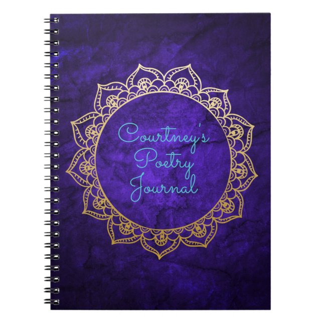 Cuaderno Diario personalizado de la poesía con la mandala (Frente)