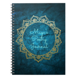 Cuaderno Diario personalizado de la poesía con la mandala