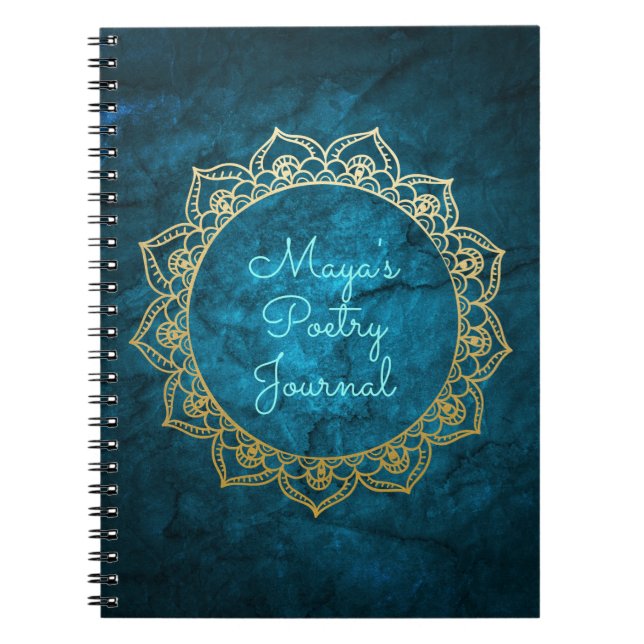 Cuaderno Diario personalizado de la poesía con la mandala (Frente)