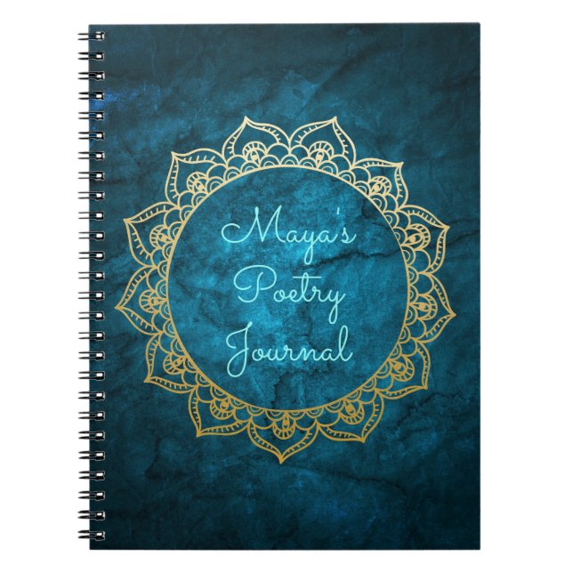 Cuaderno Diario personalizado de la poesía con la mandala (Frente)