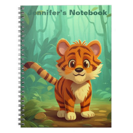 Cuaderno Diario Personalizado De Tigre Bebé. Tigre