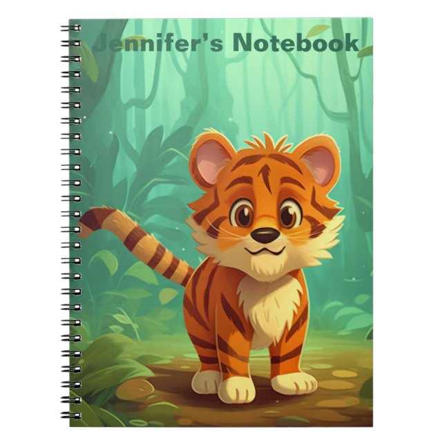 Cuaderno Diario Personalizado De Tigre Bebé. Tigre (Frente)