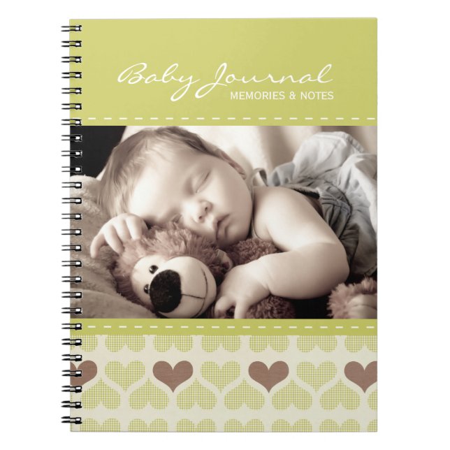 Cuaderno Diario personalizado del bebé (Frente)