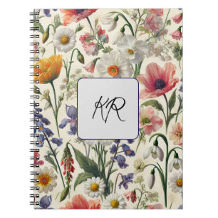 Cuaderno Diario personalizado en bella impresión botánica