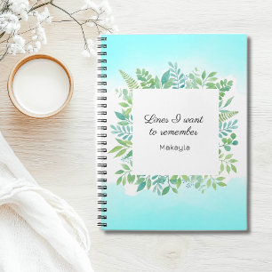 Cuaderno Diario personalizado “Frases que quiero recordar”