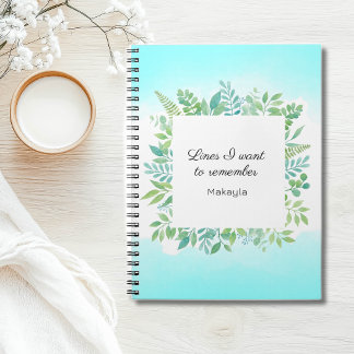 Cuaderno Diario personalizado “Frases que quiero recordar”