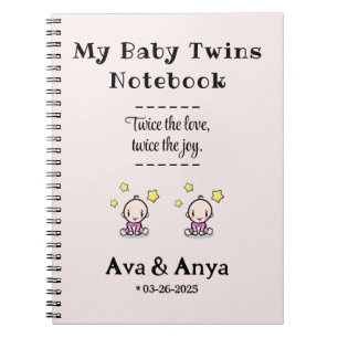 Cuaderno Diario personalizado, Gemelos Niñas Personalizadas