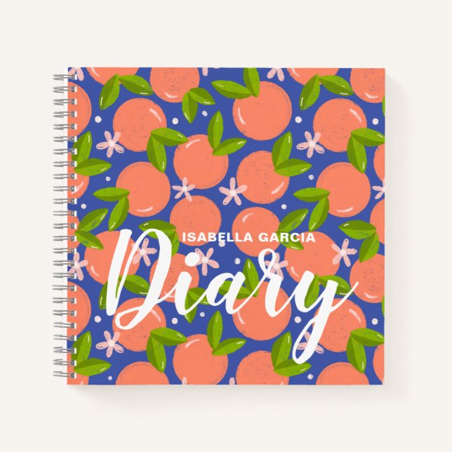 Cuaderno diario personalizado moderno (Anverso)