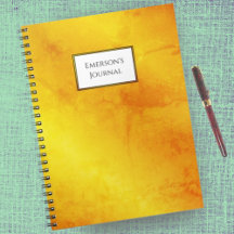 Diario personalizado para hombres retro Naranja am