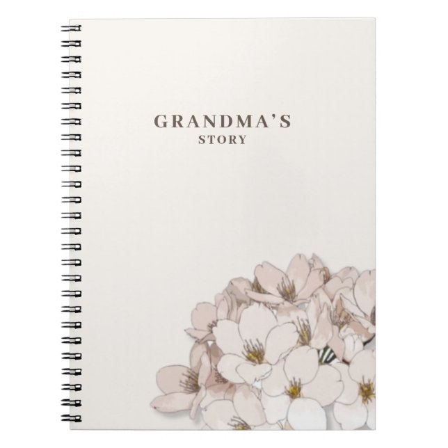 Cuaderno Diario personalizado para la abuela (Frente)
