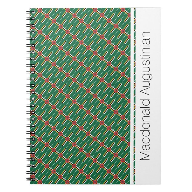 Cuaderno Diario personalizado para portátiles DOMINICA (Frente)